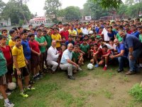 Presentation of International Soccer Balls to School