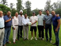 Presentation of International Soccer Balls to School